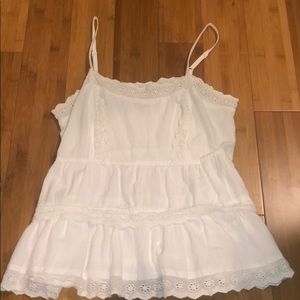 white flowy tank top